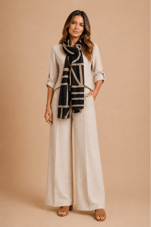 Pashmina estampa geometrica -1-